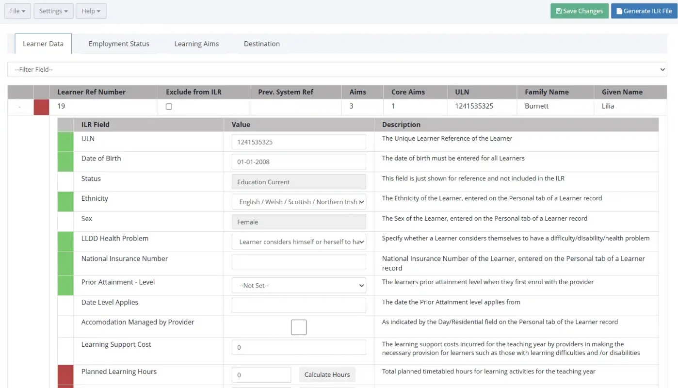 ILR Form