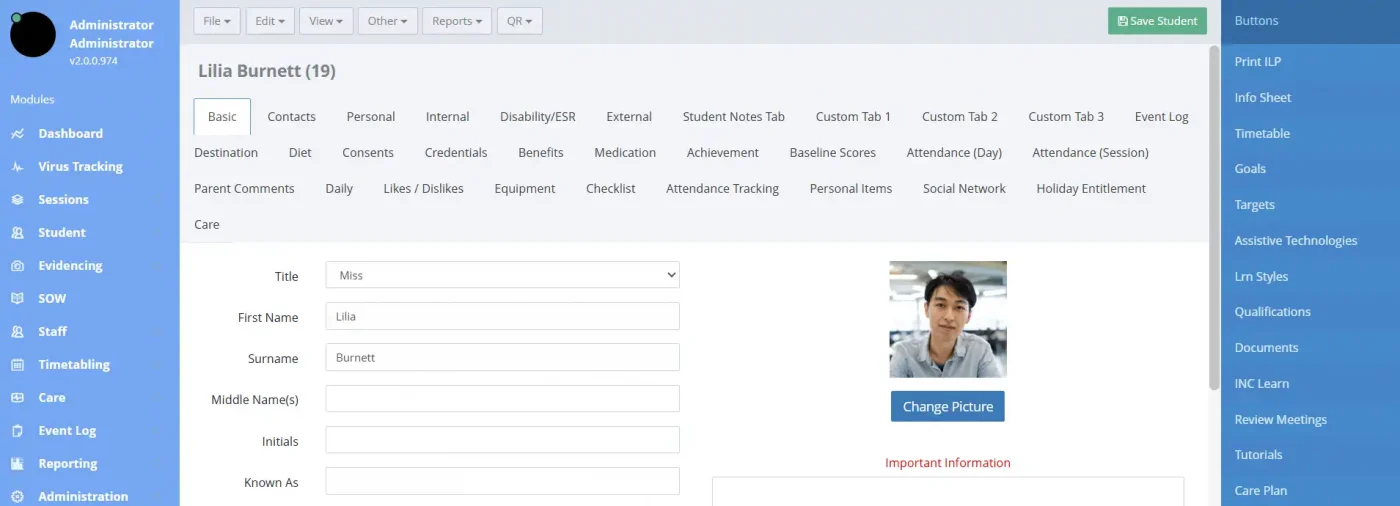 Student Record Full Access